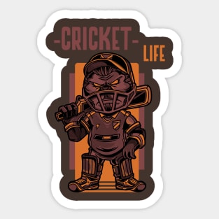 Cricket Life Funny Sticker